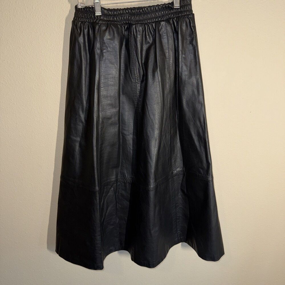 Laurice Women’s Maxi Leather Skirt Black